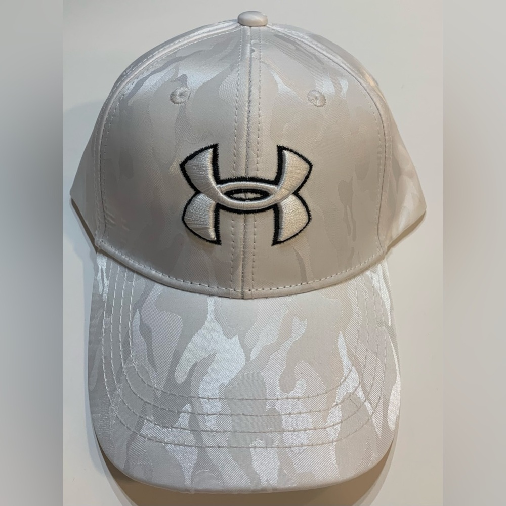 White Camo Under Armor Hat